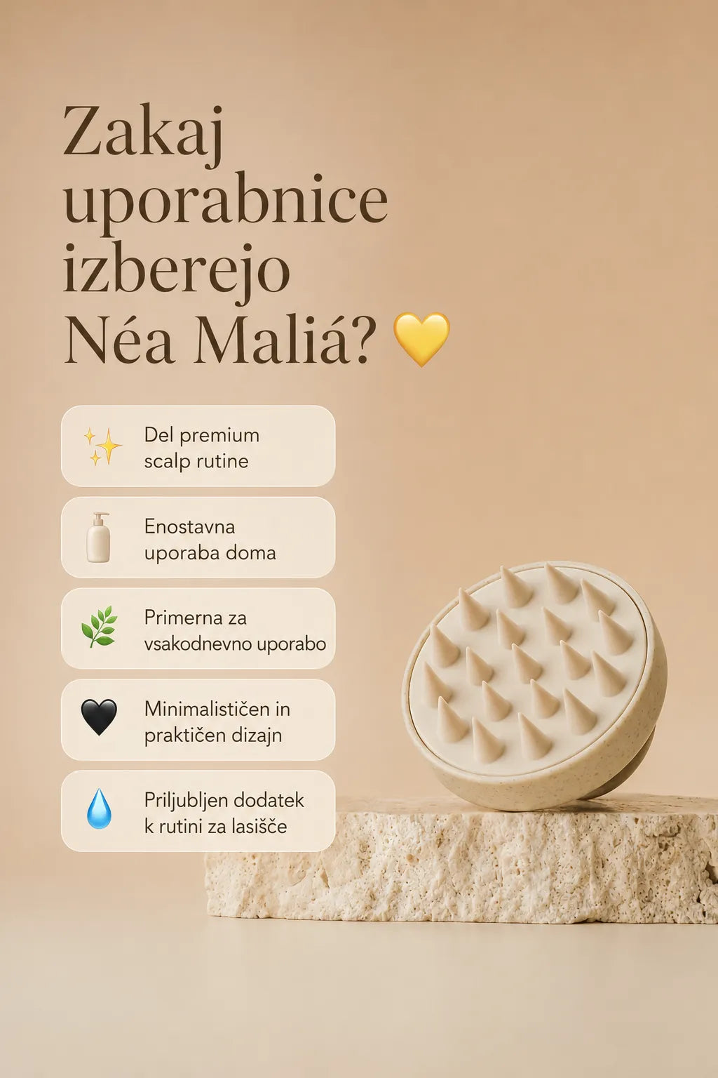 Masažna krtačka za lasišče