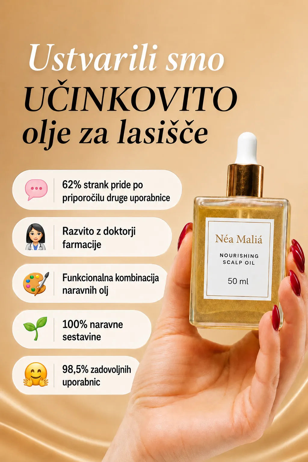 Hranilno olje za lasišče