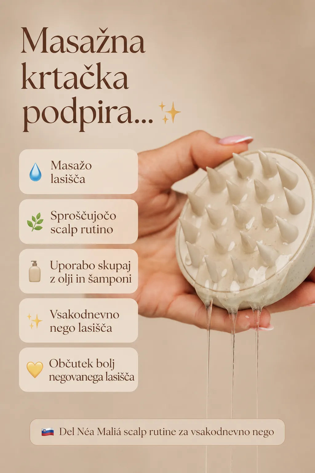 Masažna krtačka za lasišče
